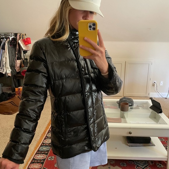 Moncler Jackets & Blazers - MONCLER shiny black down jacket